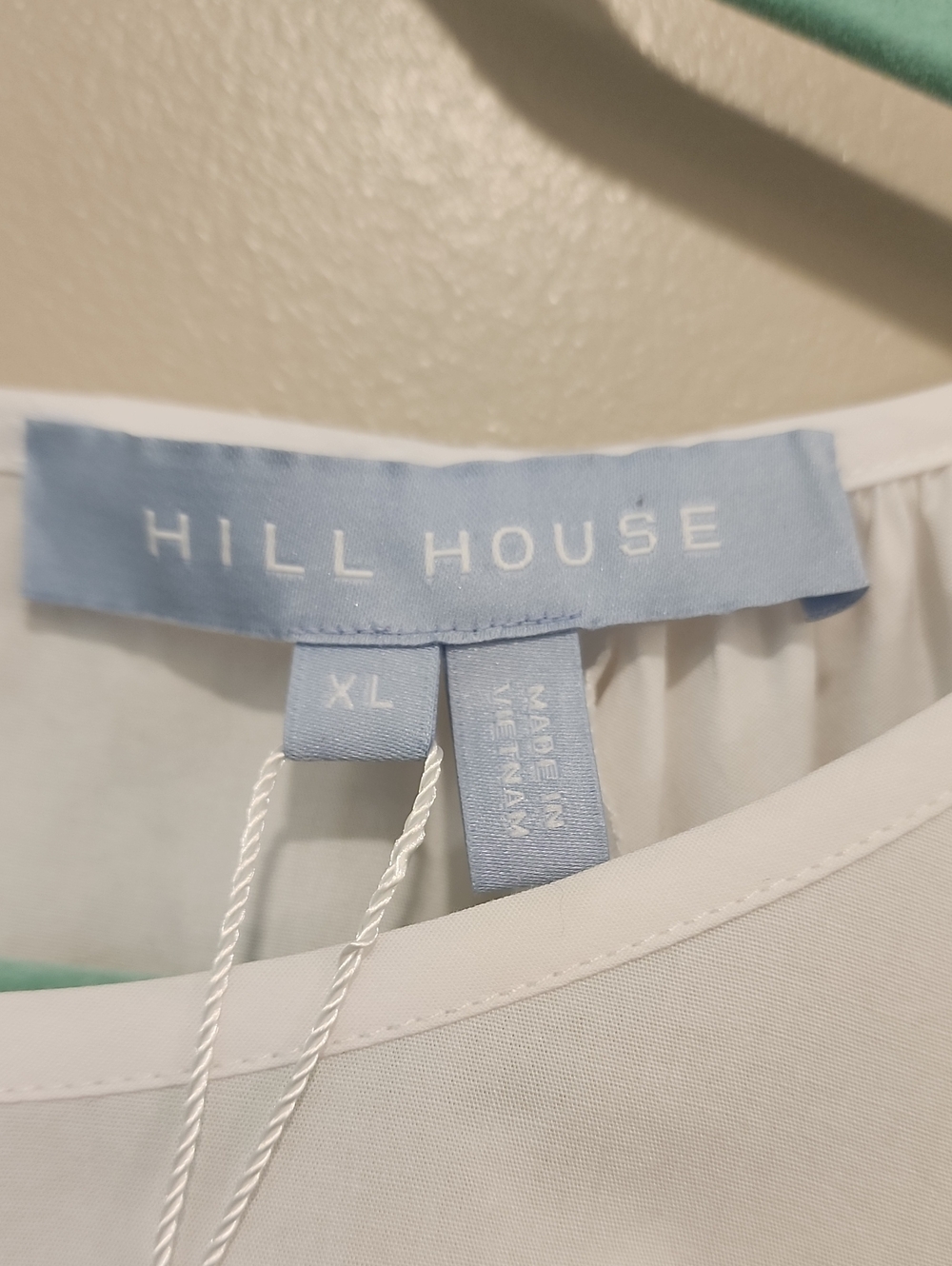 Hill House Francesca Blouse Baby Doll White Cotton Puff Sleeves size XL NWT - Picture 3 of 8